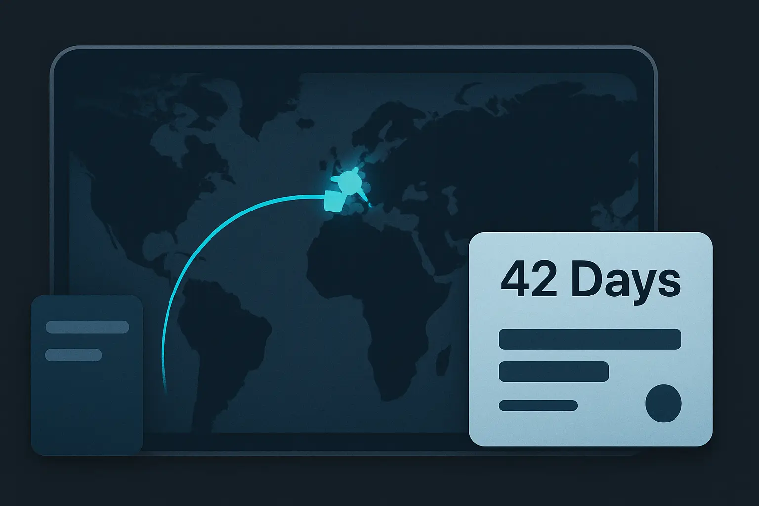 Supporting illustration for Dashboard and Map, focused on using the map in the AtlasDays visual style.