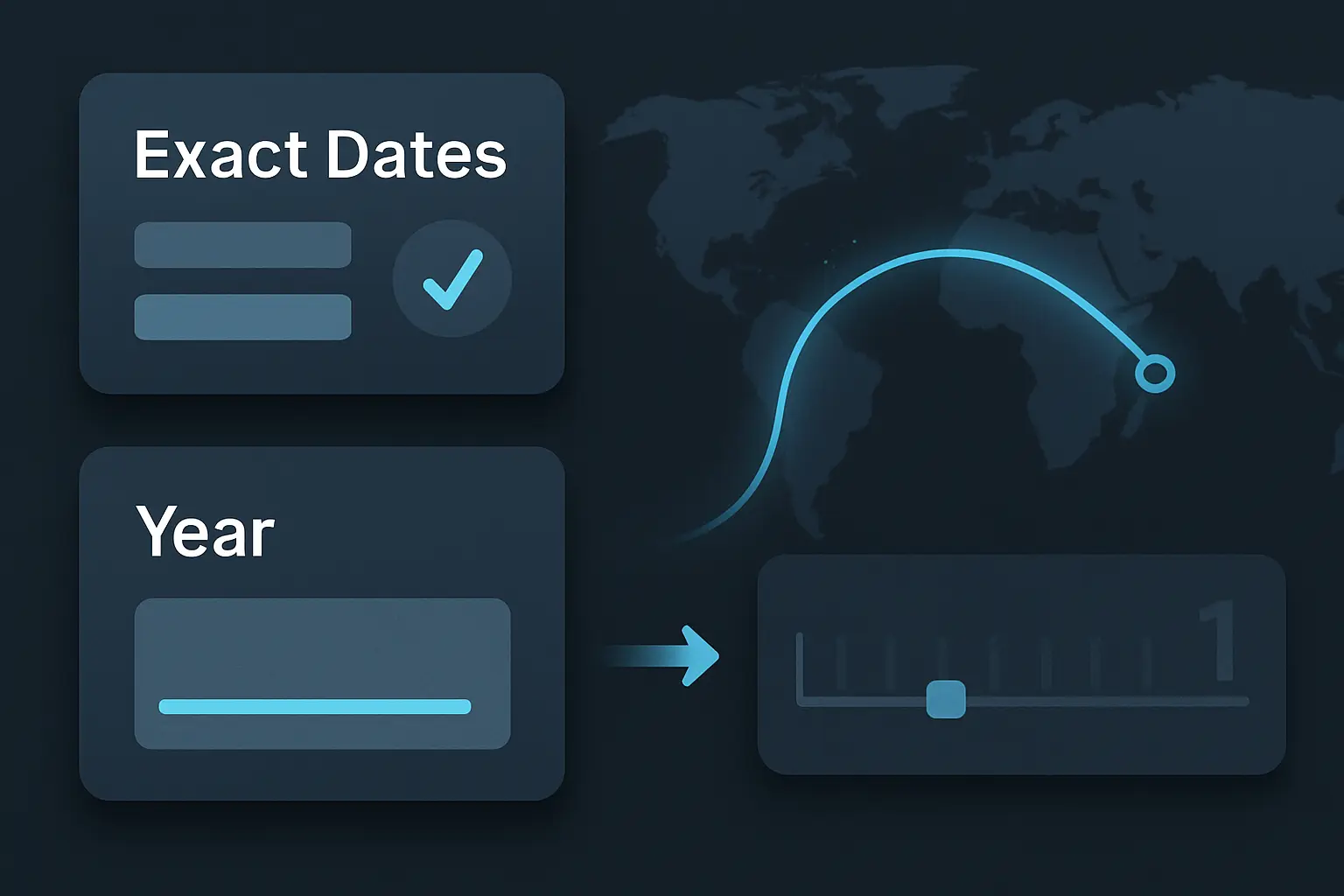 Supporting illustration for Getting Started, focused on choosing the right trip mode first in the AtlasDays visual style.