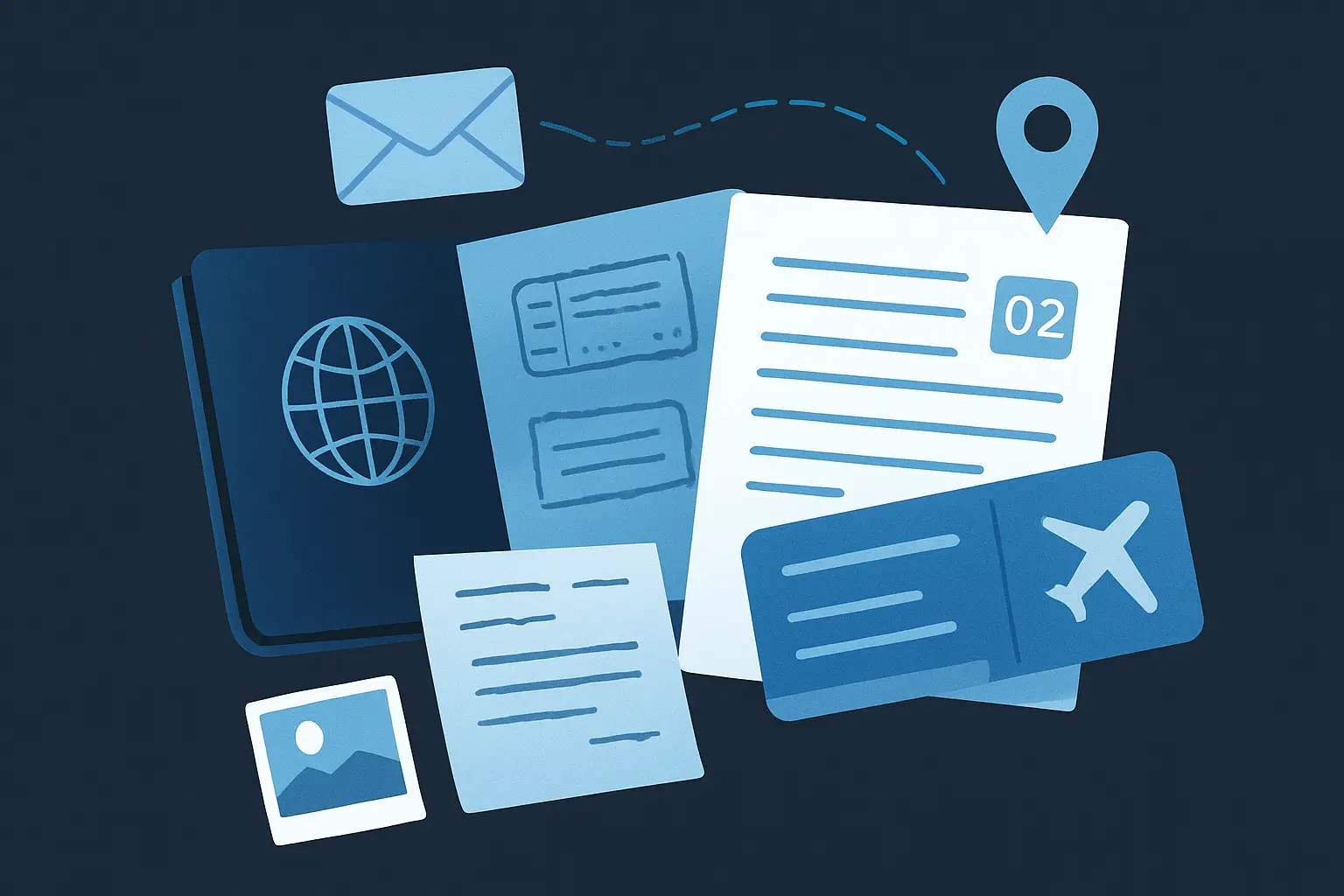 Supporting illustration for How to Rebuild Your Travel History From Passport Stamps, Emails, and Photos, focused on evidence quality and source hierarchy in the AtlasDays visual style.
