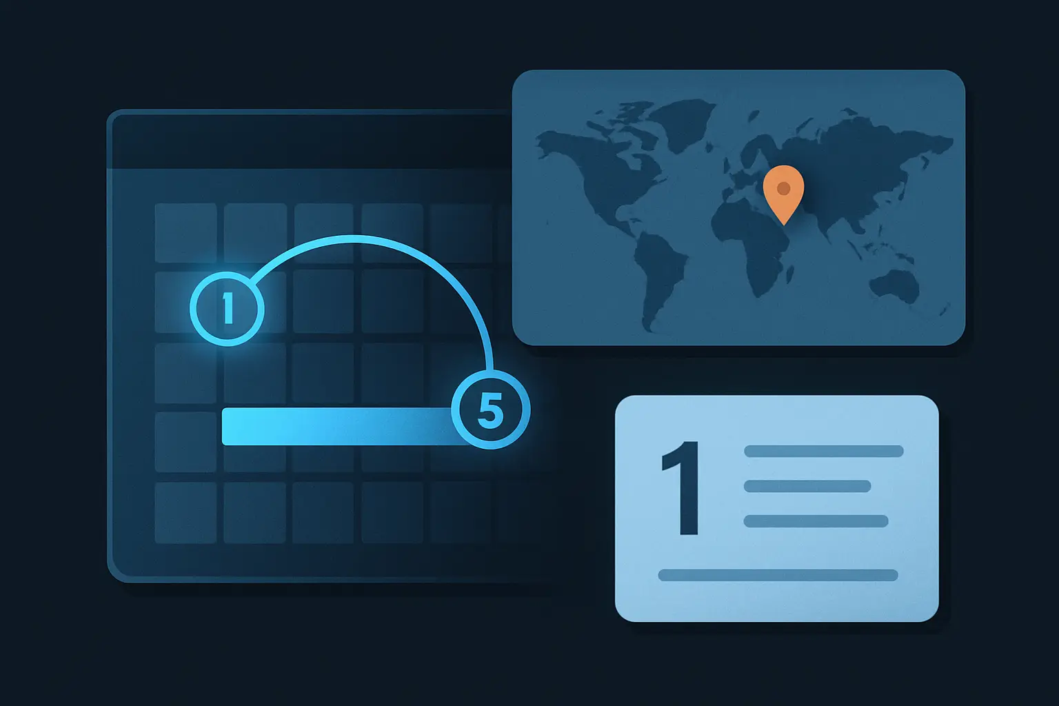Supporting illustration for What Counts as a 'Day' for Visa Purposes?, focused on entry and exit counting, calendar boundaries, and border-control logic in the AtlasDays visual style.