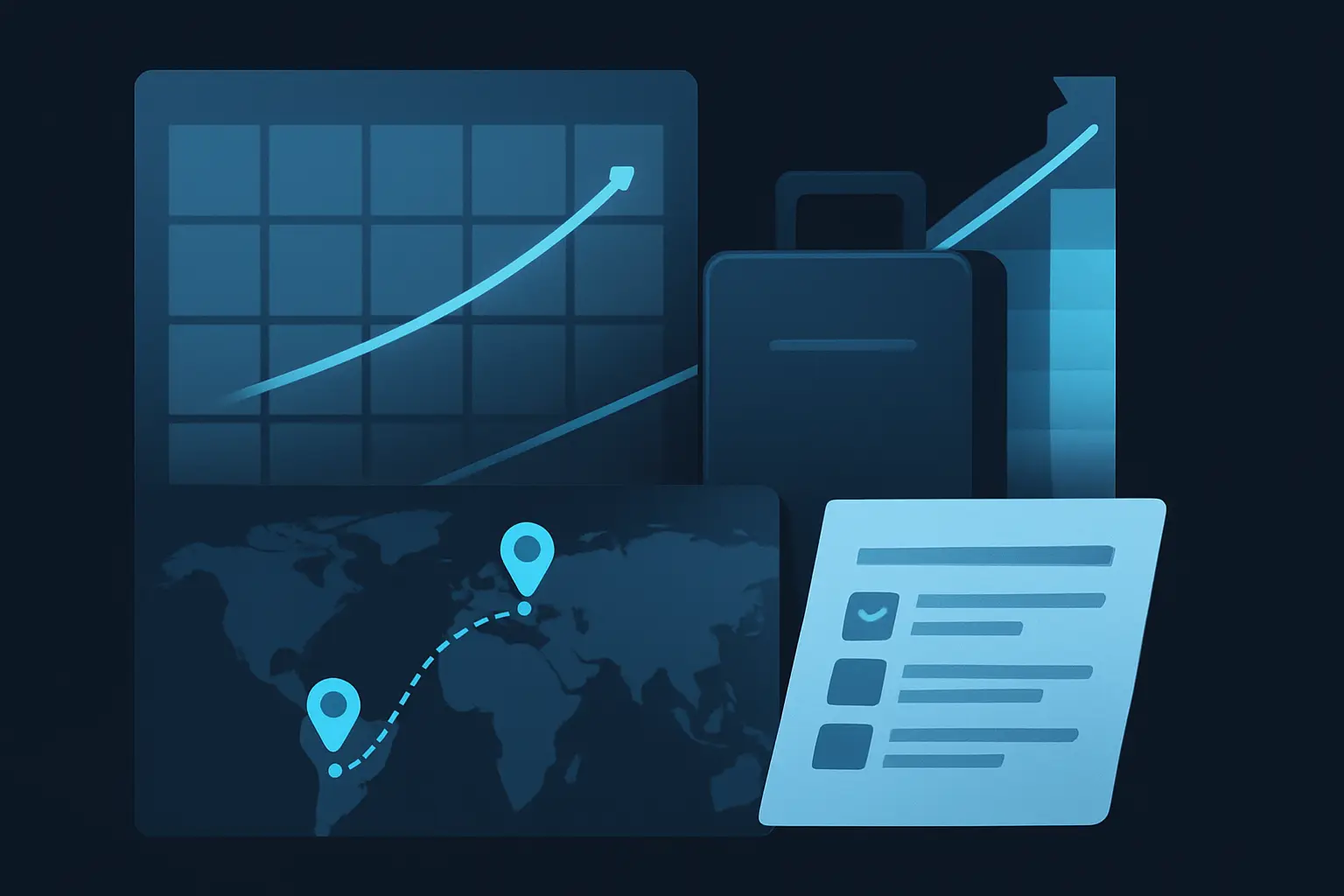 Hero illustration for What Counts as a 'Day' for Visa Purposes?, showing yearly threshold counting, calendar blocks, and residency-day markers in the AtlasDays visual style.