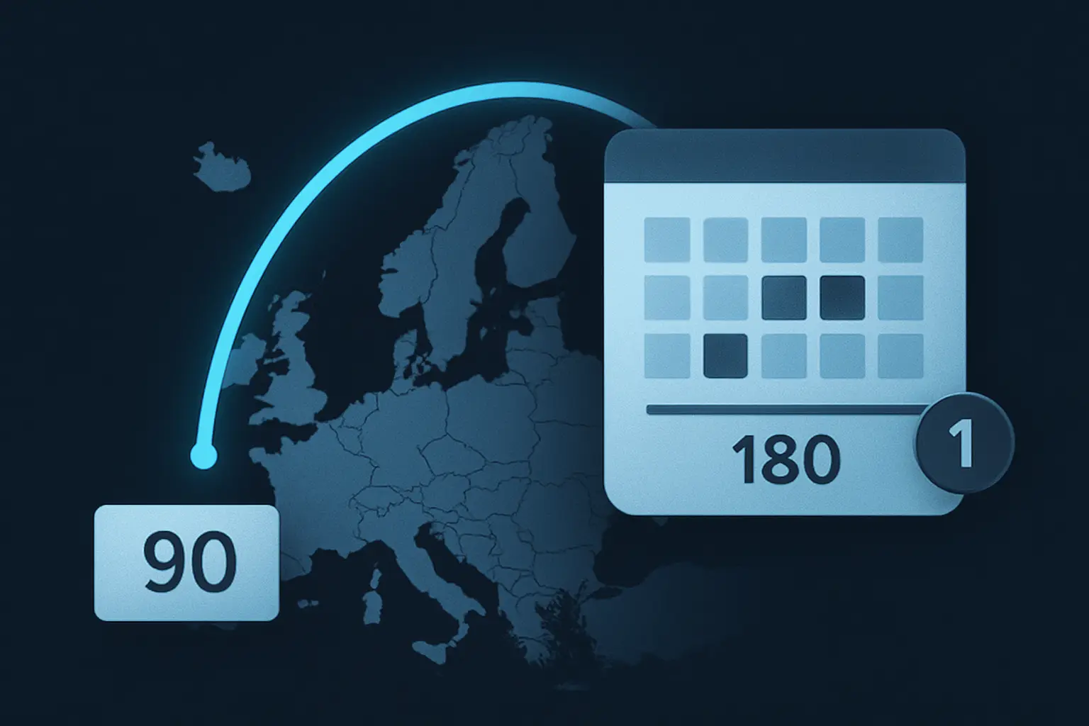 Supporting illustration for when do you get schengen days back after 90 day stay, focused on hero in the AtlasDays visual style.