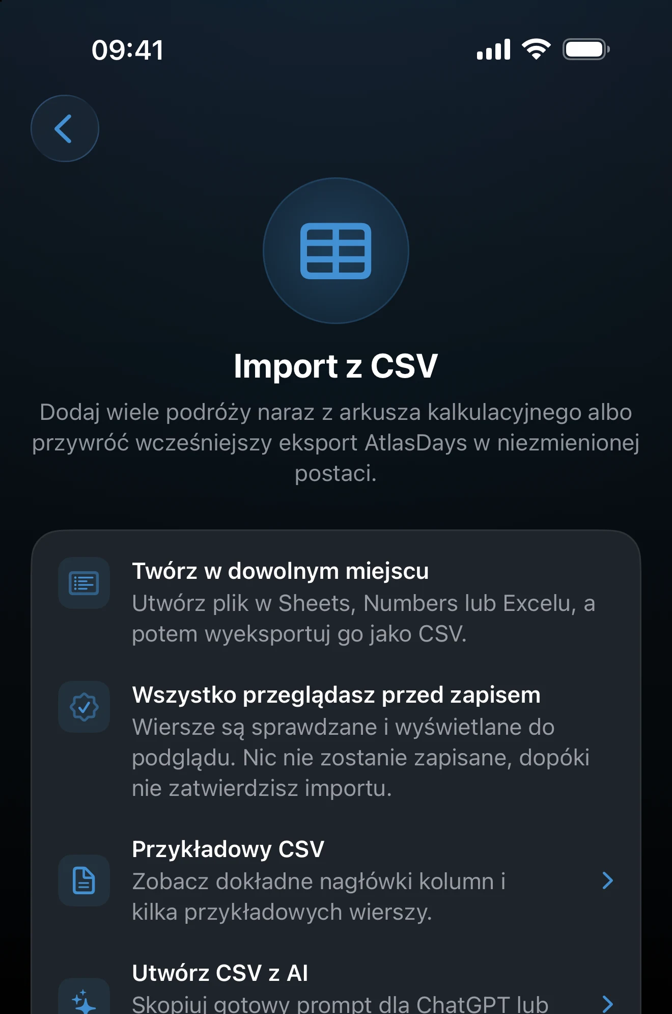Przykład i szablon w imporcie z CSV