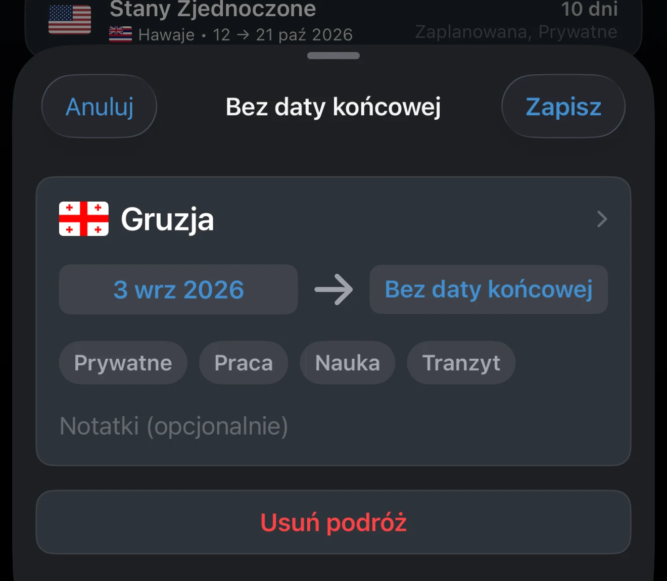 Trwająca podróż bez daty końcowej