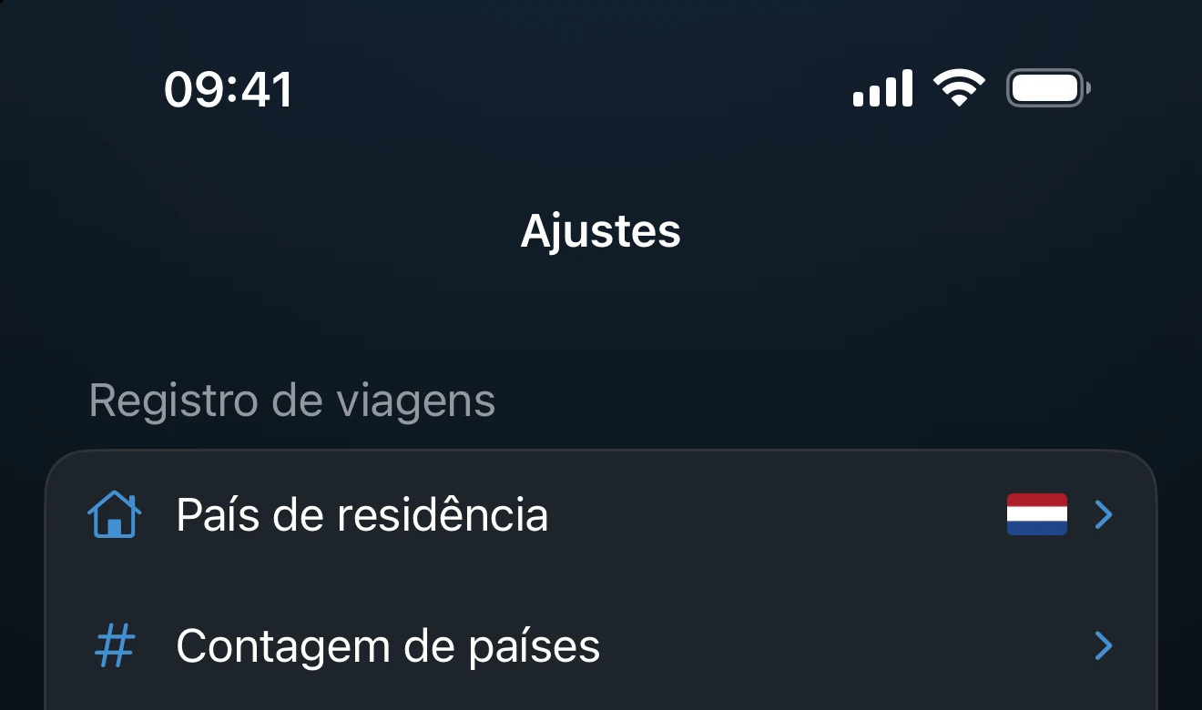 Tela de ajustes com a linha Obter o Pro