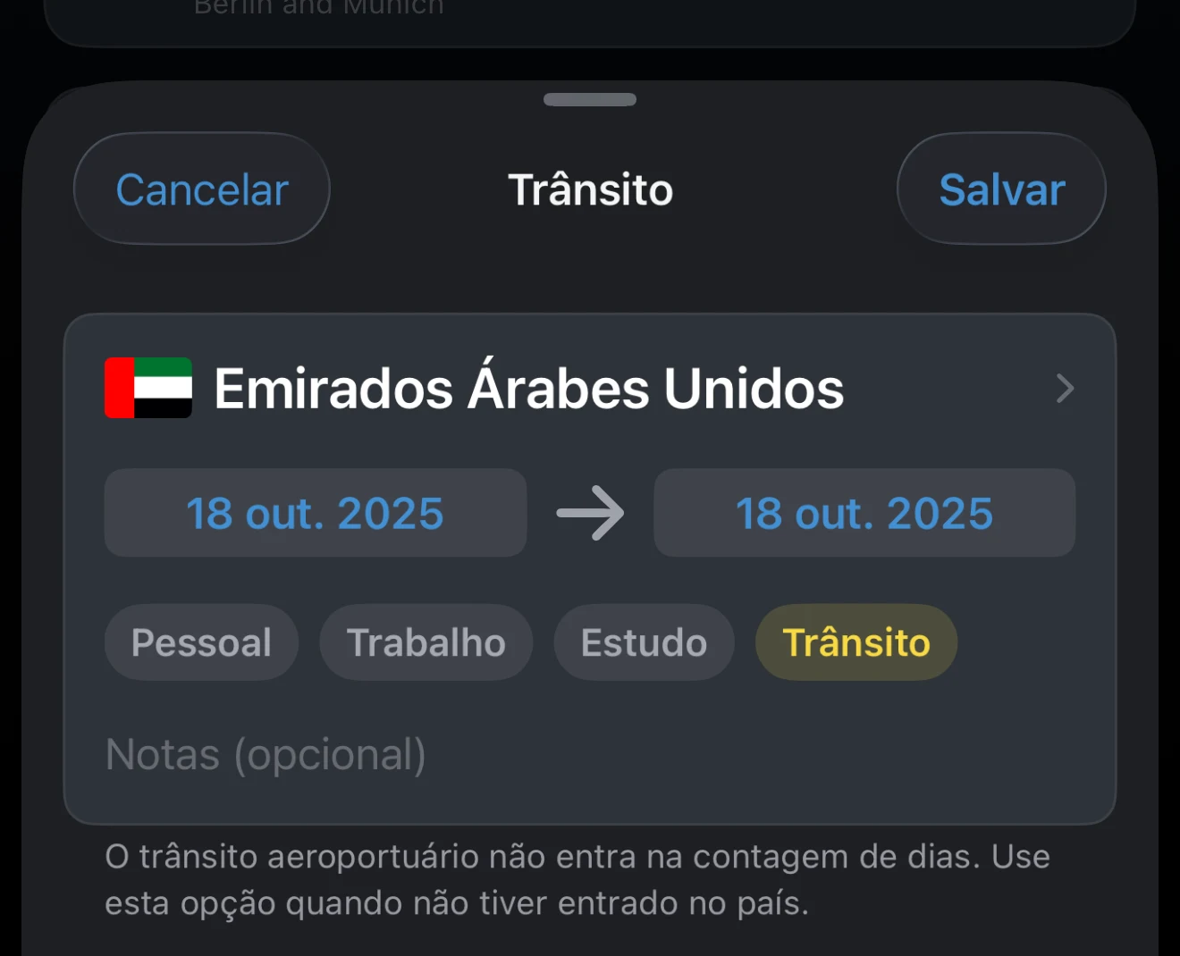 Viagem com o motivo Trânsito selecionado