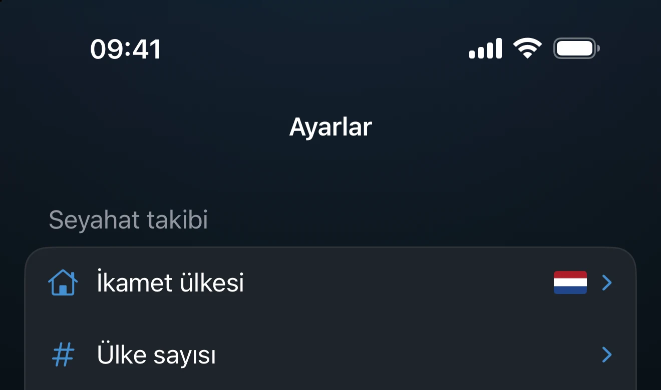 Pro'ya geç satırının bulunduğu Ayarlar ekranı