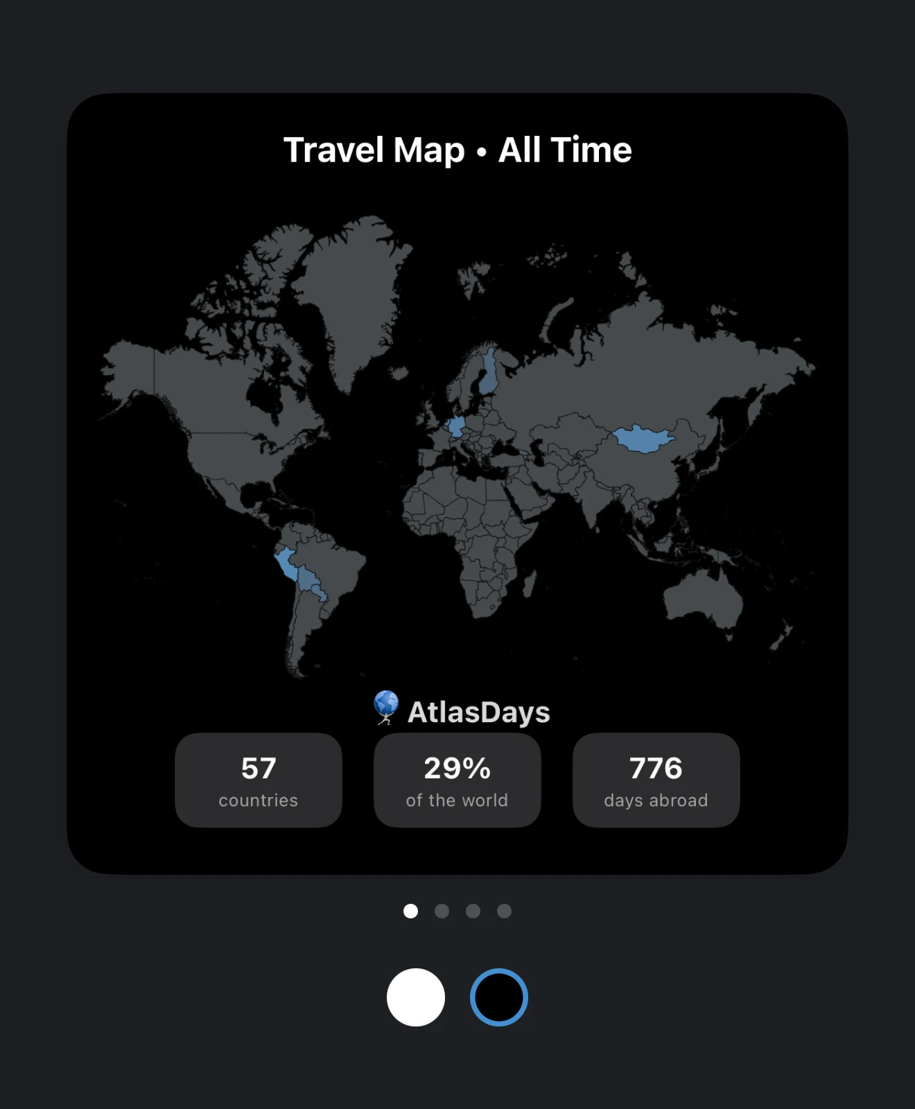 分享預覽，顯示 AtlasDays 的總覽卡片